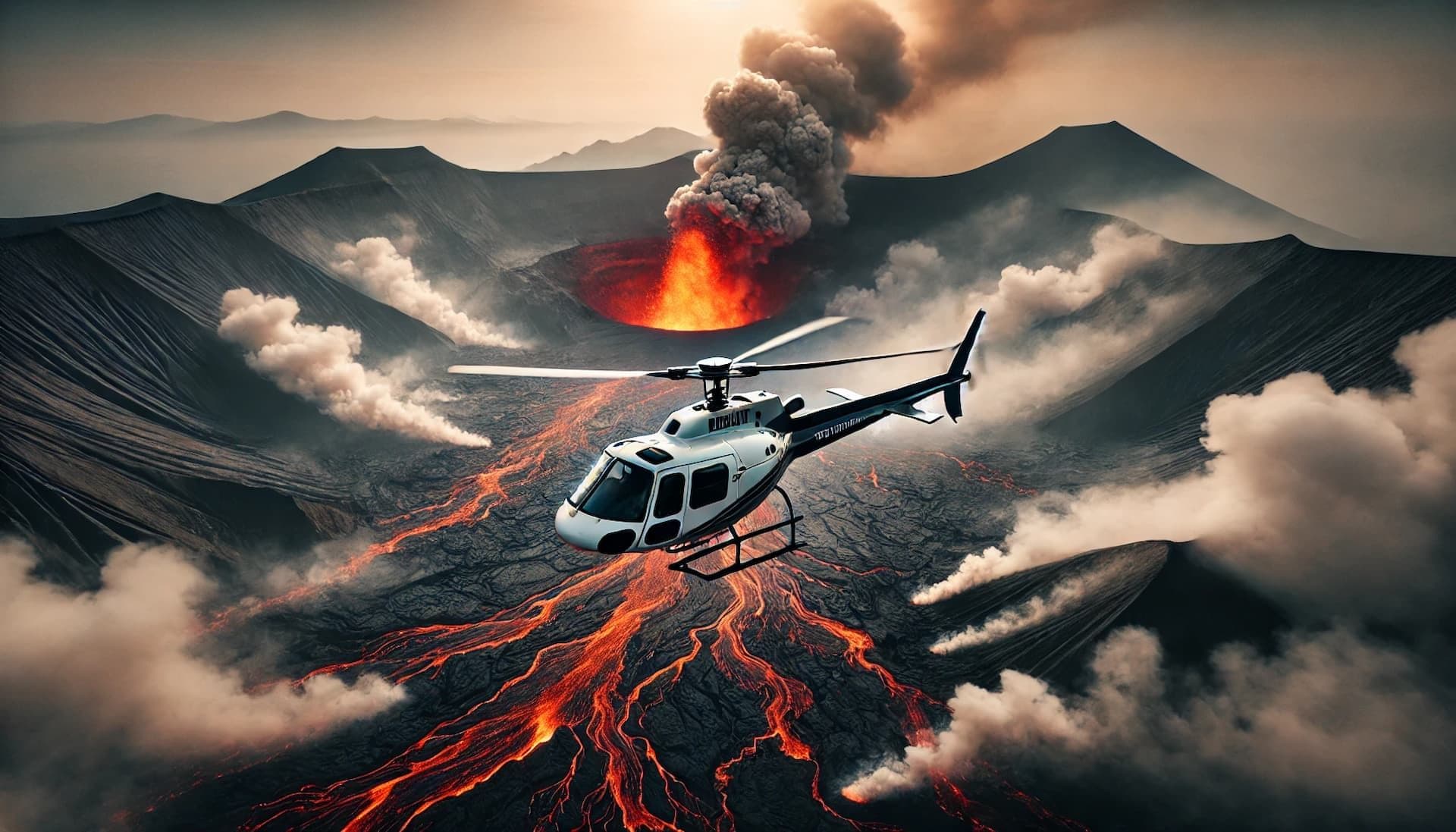 Above the Inferno: Aerial Adventures in Volcanic Landscapes