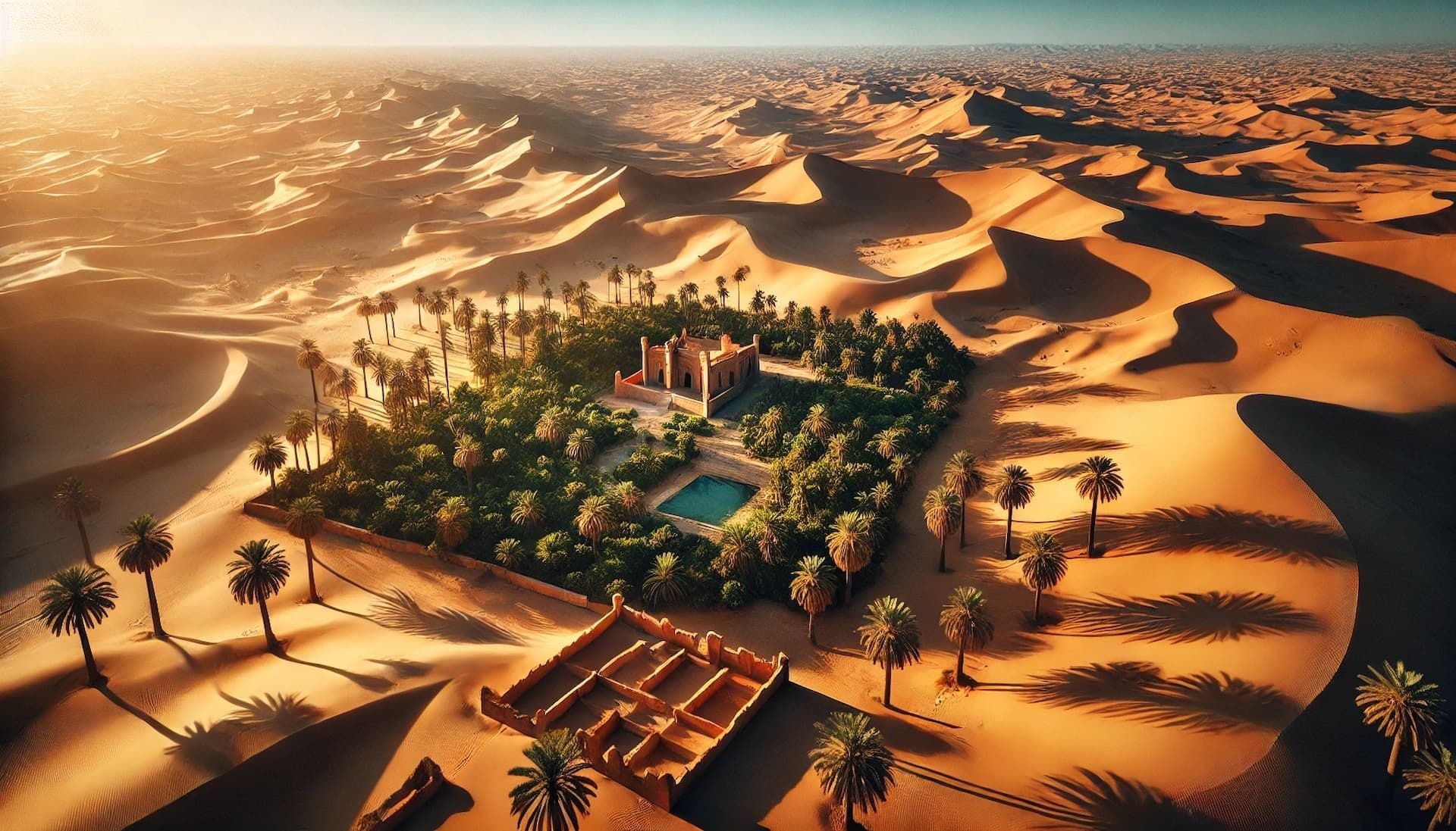 Desert Dunes and Oasis: Aerial Tours of Desert Landscapes