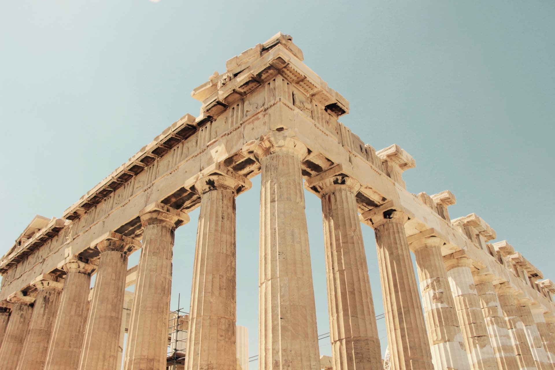 Flying to Greece
