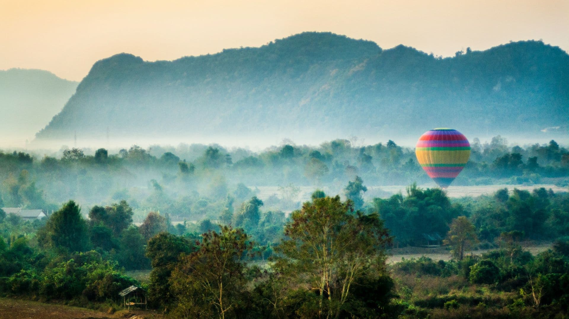 Flying to Laos