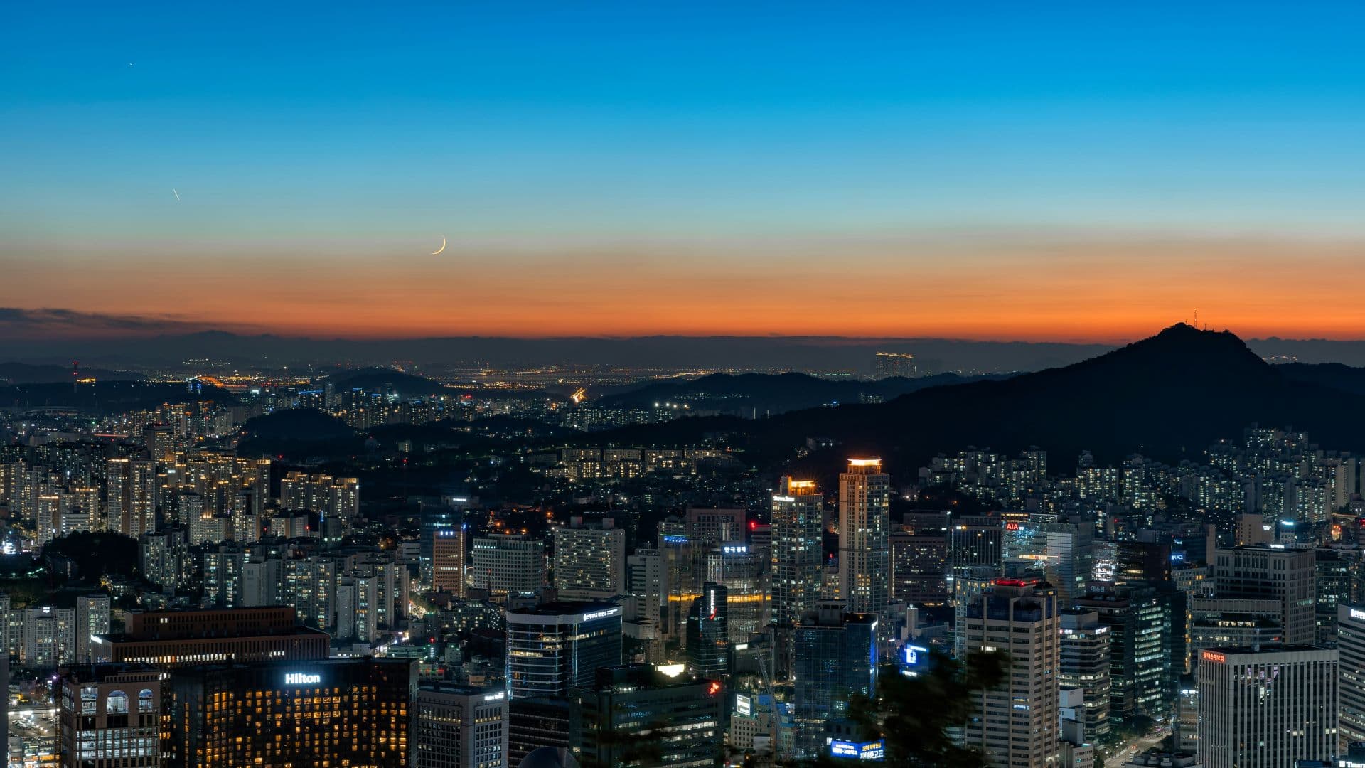 Flying to South Korea