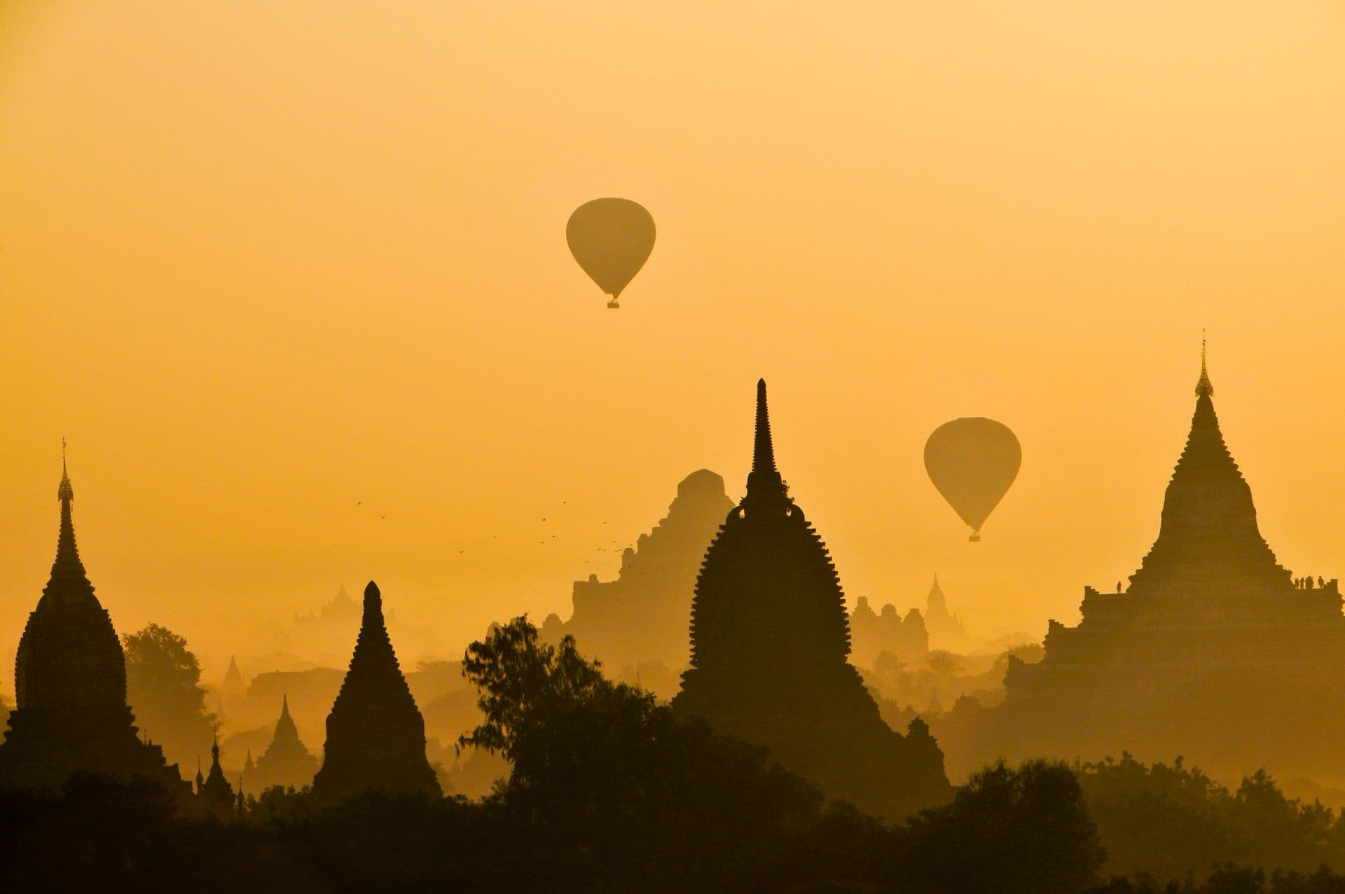 Flying to Myanmar